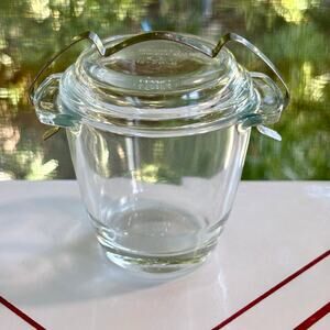 Vintage Sovirel France Glass Jar with Lid and Metal Clip